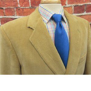 44 R- CORDUROY SPORT COAT SUEDE ELBOWS NADLERS TAN & BROWN